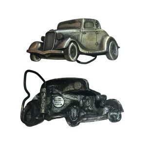 VTG 1980 Brass Car Belt Buckle Bergamot Brass Works X-39 Made In USA